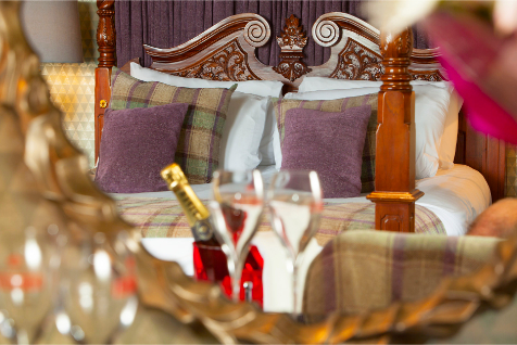 The four-poster Bridal Suite at the Old Manor Hotel in Fife